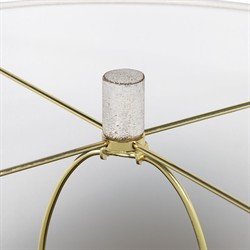 Fishbone Coastal Beach Whitewash Birch Wood Buffet Table Lamp|