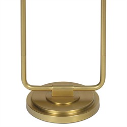 Polly Coastal Beach Rattan Shade Natural Brass Double Arm Table Lamp|