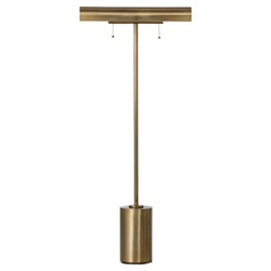 Amoura Modern Classic Aged Brass Iron Task Floor Lamp|