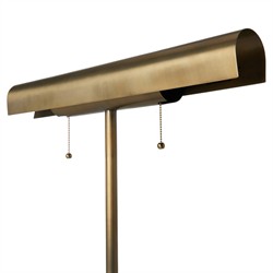 Amoura Modern Classic Aged Brass Iron Task Floor Lamp|