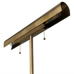 Amoura Modern Classic Aged Brass Iron Task Floor Lamp|
