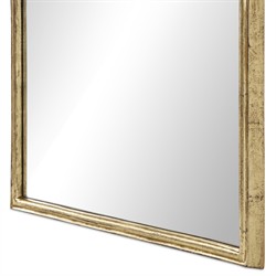 Loren French Country Antique Gold Metal Arched Floor Mirror - 81"|