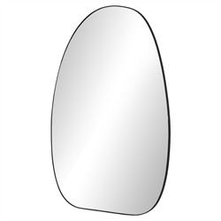 Brent Modern Classic Dark Grey Iron Full Length Oval Floor Mirror|