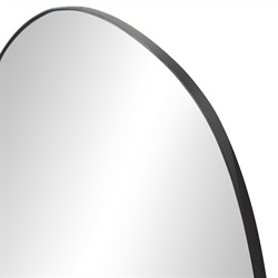 Brent Modern Classic Dark Grey Iron Full Length Oval Floor Mirror|