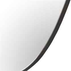 Brentwood Modern Classic Dark Grey Iron Oval Wall Mirror|