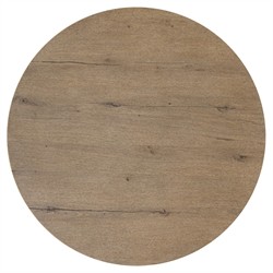 Riacan Modern Classic Brown Oak Round Coffee Table|