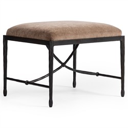 Jane Updated Traditional Altair Mushroom Bronze Iron Rectangular Stool|