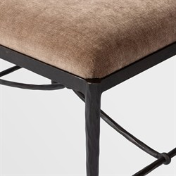 Jane Updated Traditional Altair Mushroom Bronze Iron Rectangular Stool|