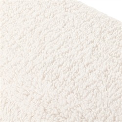 Leith Modern Classic White Fleece Brown Wood Bedroom Bench|