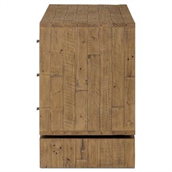 Rayan Rustic Lodge Natural Brown Reclaimed Wood Double Dresser|
