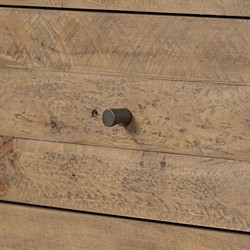 Rayan Rustic Lodge Natural Brown Reclaimed Wood Double Dresser|