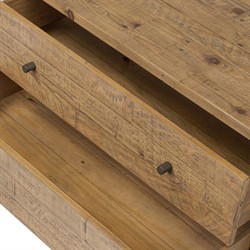 Rayan Rustic Lodge Natural Brown Reclaimed Wood Nightstand|