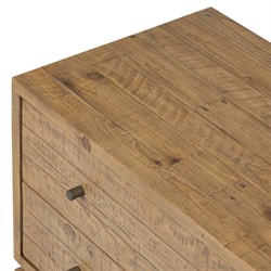 Rayan Rustic Lodge Natural Brown Reclaimed Wood Nightstand|