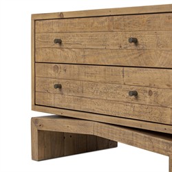 Rayan Rustic Lodge Natural Brown Reclaimed Wood Nightstand|