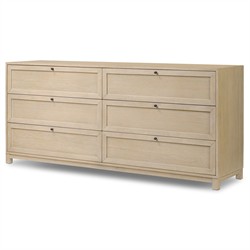 Clarence Modern Classic Light Bleached Oak Double Dresser|