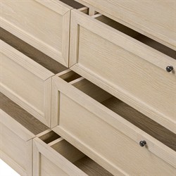 Clarence Modern Classic Light Bleached Oak Double Dresser|
