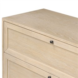 Clarence Modern Classic Light Bleached Oak Double Dresser|