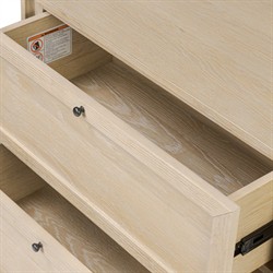 Clarence Modern Classic Light Bleached Oak Nightstand|