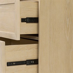 Clarence Modern Classic Light Bleached Oak Nightstand|