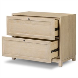 Clarence Modern Classic Light Bleached Oak Nightstand|