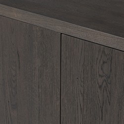 Slade Rustic Lodge Black Oak Wood Media Cabinet - 94"|