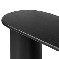 Paris Modern Classic Black Acacia Wood Oval Desk|