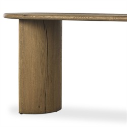 Paris Modern Classic Light Brown Oak Oval Desk|