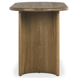 Paris Modern Classic Light Brown Oak Oval Desk|