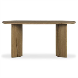 Paris Modern Classic Light Brown Oak Oval Desk|