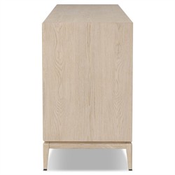 Rosal Modern Classic Light Oak Natural Woven Rush Double Dresser|