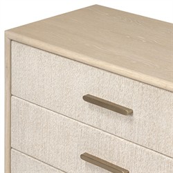 Rosal Modern Classic Light Oak Natural Woven Rush Double Dresser|
