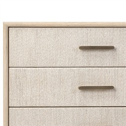 Rosal Modern Classic Light Oak Natural Woven Rush Double Dresser|