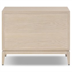 Rosal Modern Classic Light Oak Natural Woven Rush Nightstand|