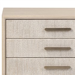 Rosal Modern Classic Light Oak Natural Woven Rush Nightstand|