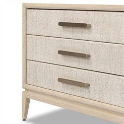 Rosal Modern Classic Light Oak Natural Woven Rush Nightstand|