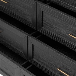 Ivan Modern Classic Matte Black Oak Double Dresser|