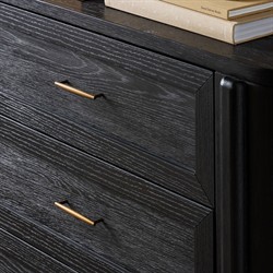 Ivan Modern Classic Matte Black Oak Double Dresser|