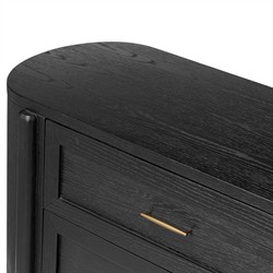 Ivan Modern Classic Matte Black Oak Double Dresser|