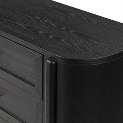 Ivan Modern Classic Matte Black Oak Double Dresser|