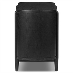 Ivan Modern Classic Matte Black Oak Nightstand|