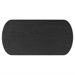 Ivan Modern Classic Matte Black Oak Nightstand|