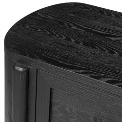 Ivan Modern Classic Matte Black Oak Nightstand|