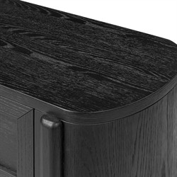 Ivan Modern Classic Matte Black Oak Nightstand|