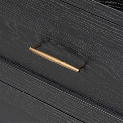 Ivan Modern Classic Matte Black Oak Nightstand|