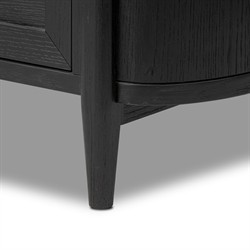 Ivan Modern Classic Matte Black Oak Nightstand|