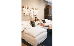 Donato Heathered Ivory Performance Slipcovered Chaise Sectional - Left Chaise - 139&quot;|