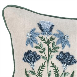 Marshall French Country Natural Cotton Floral Lumbar Pillow - 14x26|