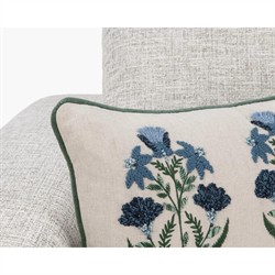 Marshall French Country Natural Cotton Floral Lumbar Pillow - 14x26|