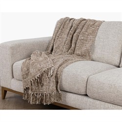 Darian Updated Traditional Natural Cotton Reversible Throw Blanket|