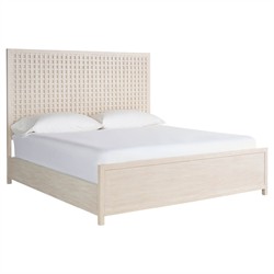 Leith Modern Classic Light Grey Wood Panel Bed - Queen|